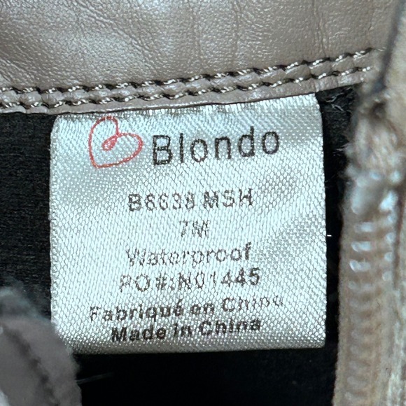 Blondo Waterproof‎ Suede Braided Zip Ankle Boots Women's Size 77 - Picture 9 of 12